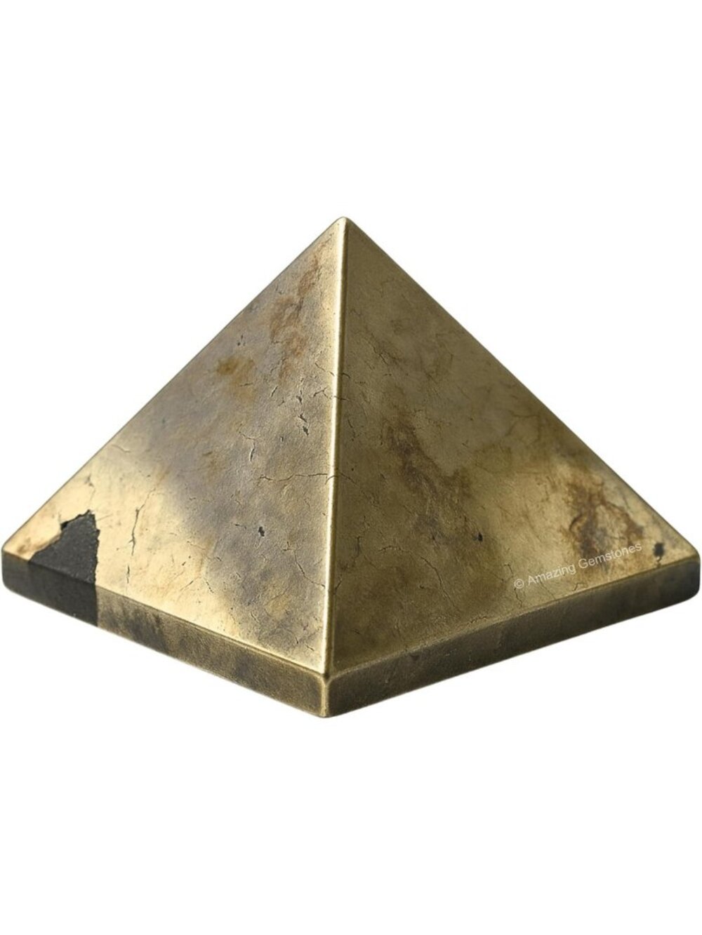 2" Pyrite Pyramid Crystal Healing Stone - Natural Gemstone for Meditation